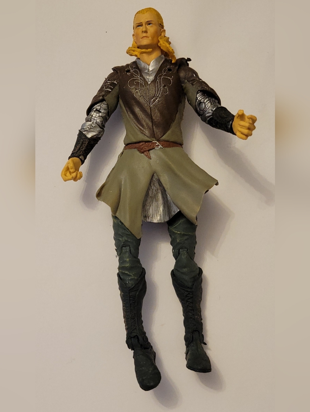 Legolas LOTR Fantasy Action Figure - Olive Green Tunic with Brown Vest